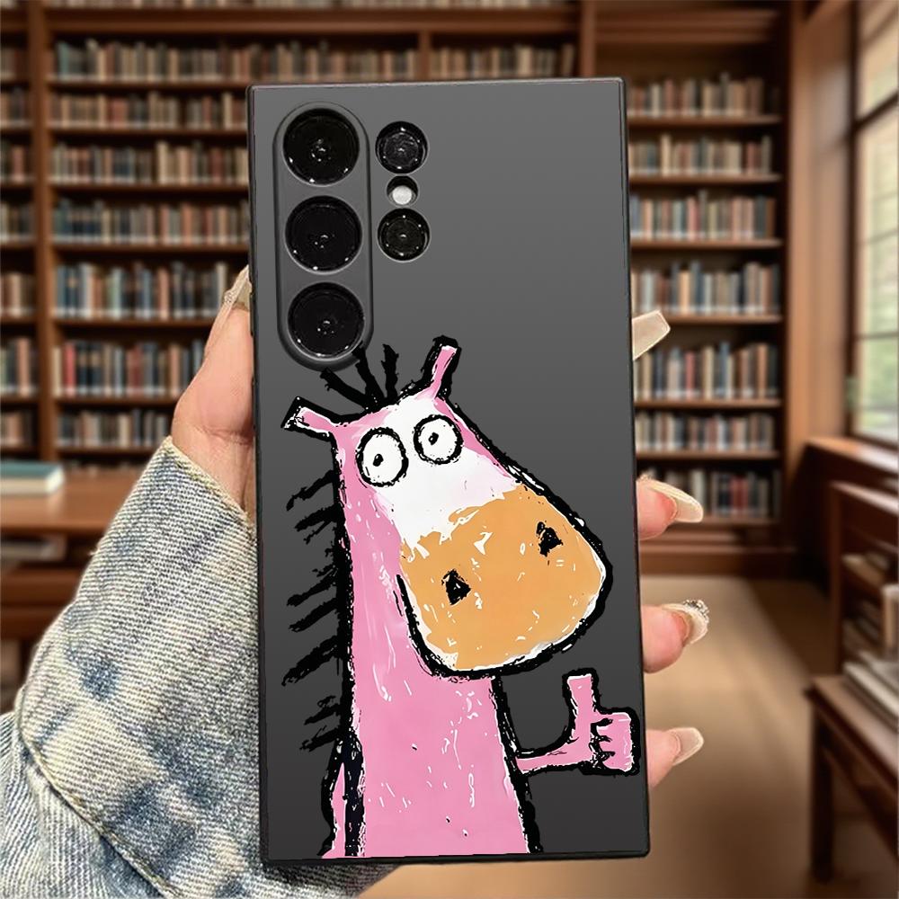 Cute Pink Cartoon Horse Slim Fit Phone Case Anti Scratch Drop Protection For Samsung Galaxy S26 S25 S24 Ultra FE A Series