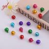 Aluminum-Colored Round Bells for DIY Dance Bracelet Holiday Decoration.