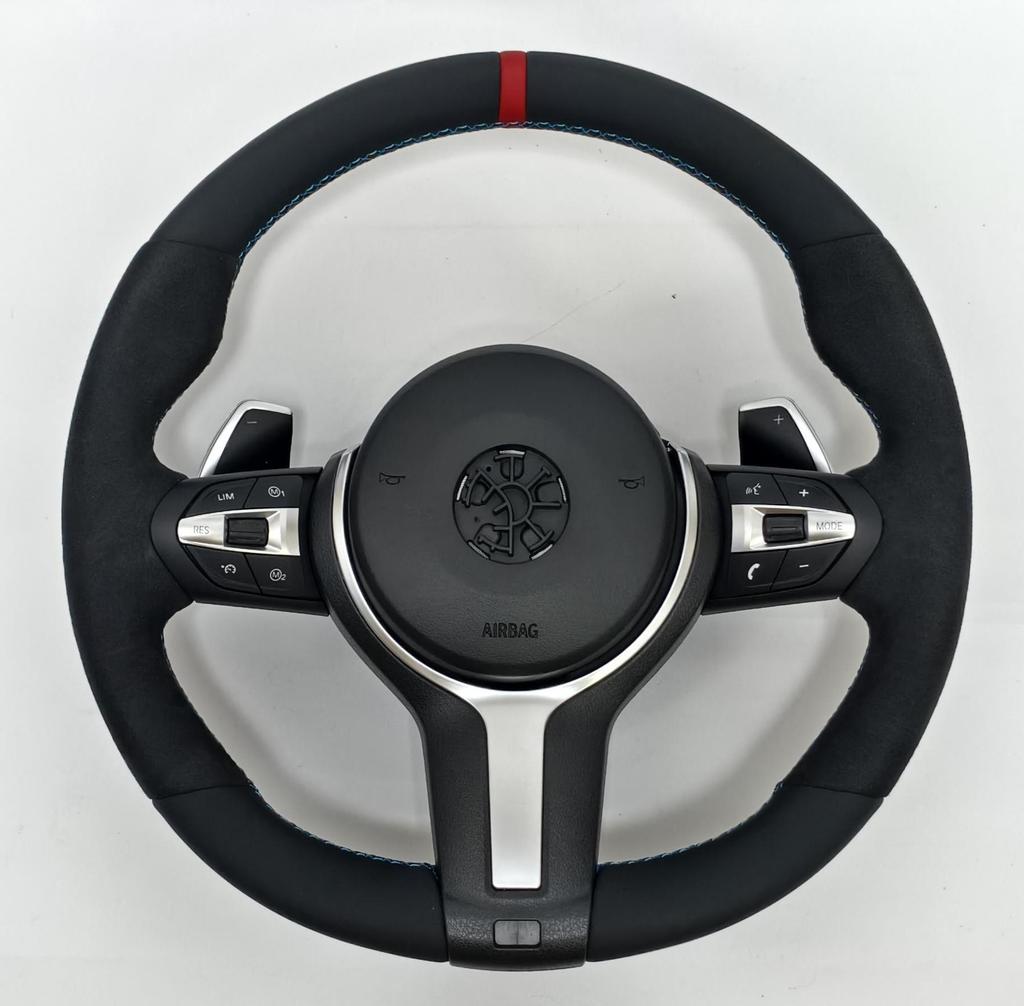 New Steering Wheel For BMW Series F20 F22 F23 F30 F31 F32 F33 F36 M3 F87 M2 F80 M3 F82 F83 Upgrade Steering Wheel With Half Alcantara Leather