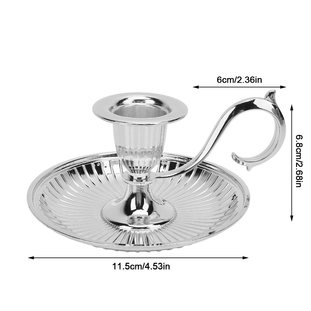 With Handle Taper Candle Holder Handheld Brass Candlestick Holder Wedding Centerpiece