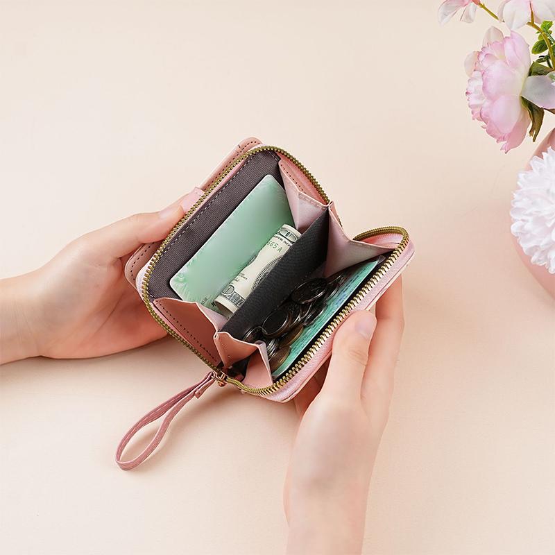 Японская Милая Кошка Узор Кошелек Простой Многофункциональный Короткий Кошелек Для Женщин