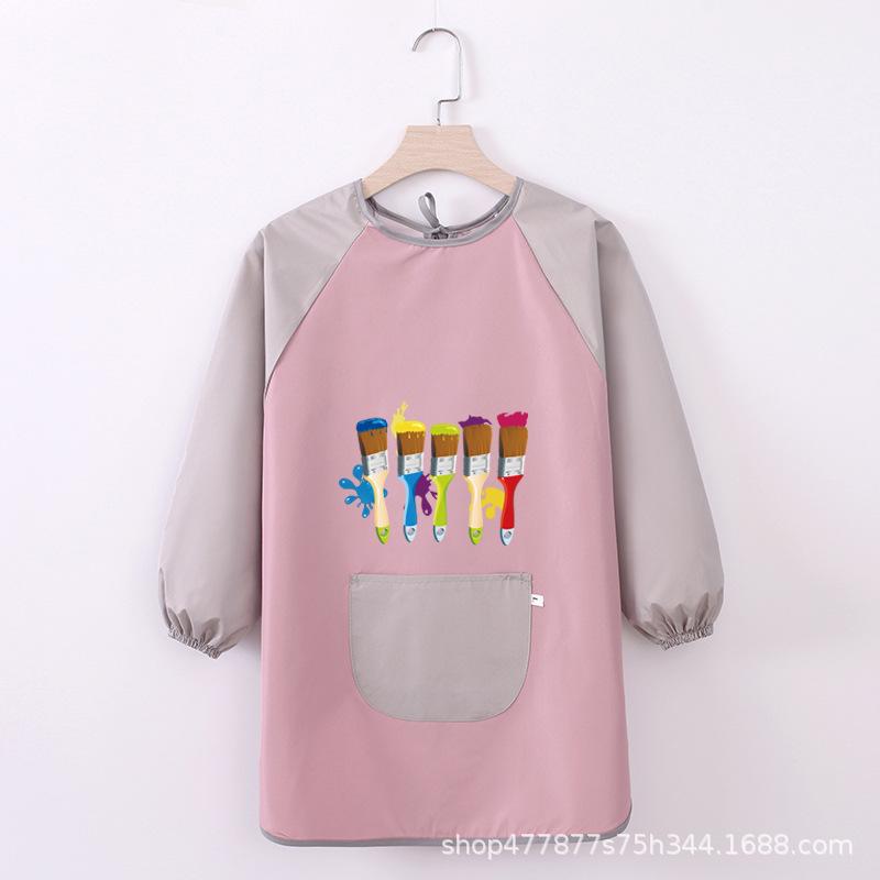 Детский фартук для рисования Водонепроницаемые фартуки с длинными рукавами Детский художественный халат Детский нагрудник для еды Детский фартук
