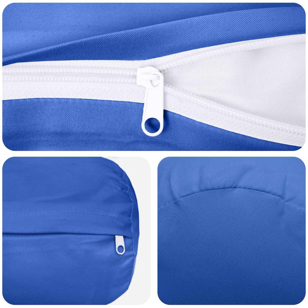 Cushion Cover 2 pcs HEERLEN Royal Blue Ø 15 x 40 cm Polyester