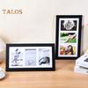 Wooden Photo Frame with 3 Openings Mat Home Office Wall Mount Horizontal Vertical Standing Desktop Decorative Collage Picture Display Frame