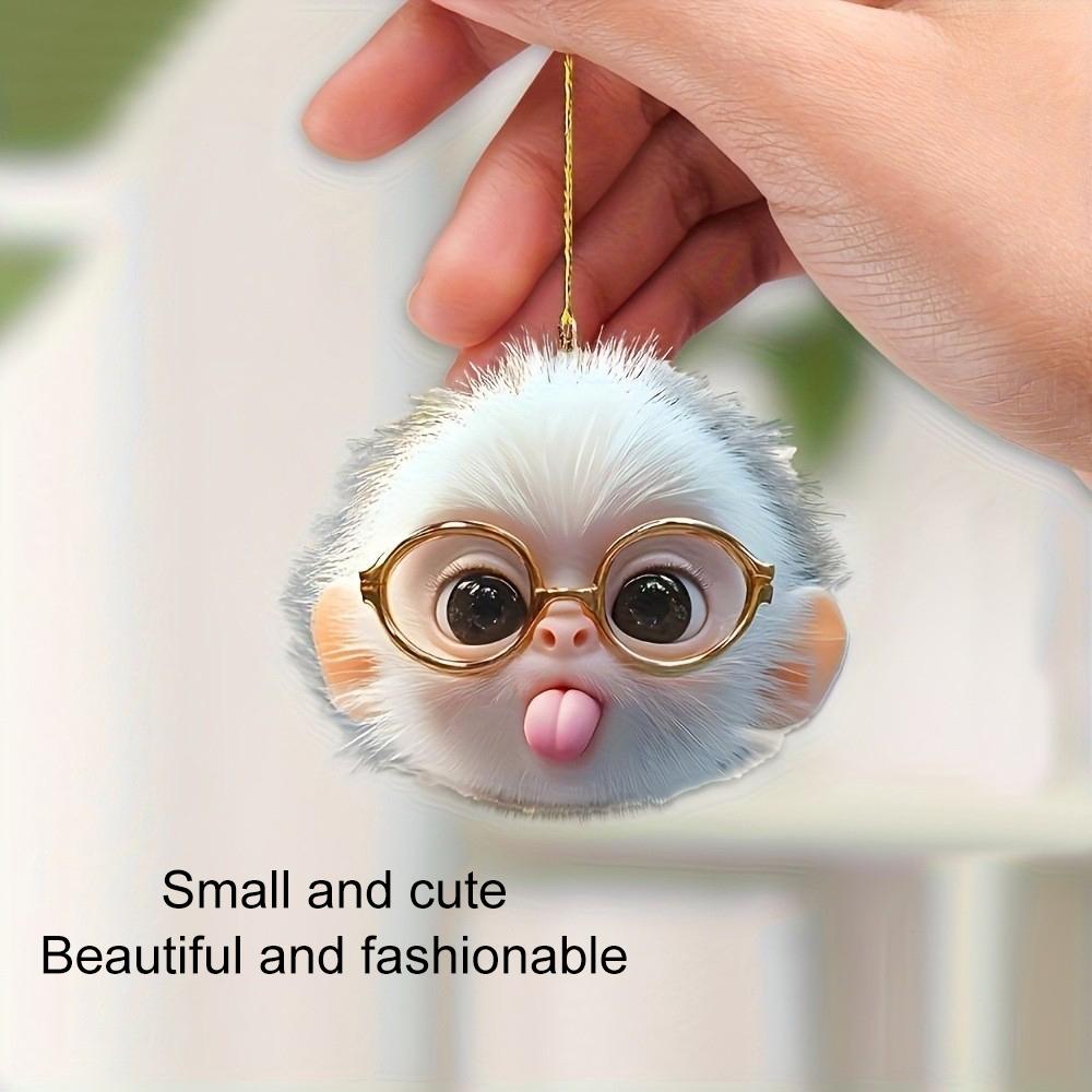 Акриловые брелоки-подвески с обезьянками, брелок на зеркало заднего вида автомобиля с милой обезьянкой, универсальный подарок для вечеринки, необходимые вещи