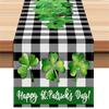 St. Patrick's Day Table Flag Checkered Striped Printed Tablecloth Cross Border Linen Table Decoration Tablecloth