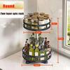 Вращающаяся на 360 градусов кухонная полка для специй, органайзер для хранения, держатель для бутылок с маслом, солью, соусом, уксусом