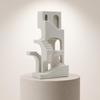 Architectural Sculpture Stone-Like with Staircase Shapes Minimalist