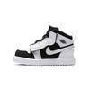 Air Jordan 1 TD Удобные Высокие Детские Кроссовки Черно-Белые Для Младенцев и Малышей AR6352-113
