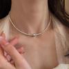 High-End Galaxy Silver Pearl Clavicle Necklace for Women: Unique Spring/Summer Design