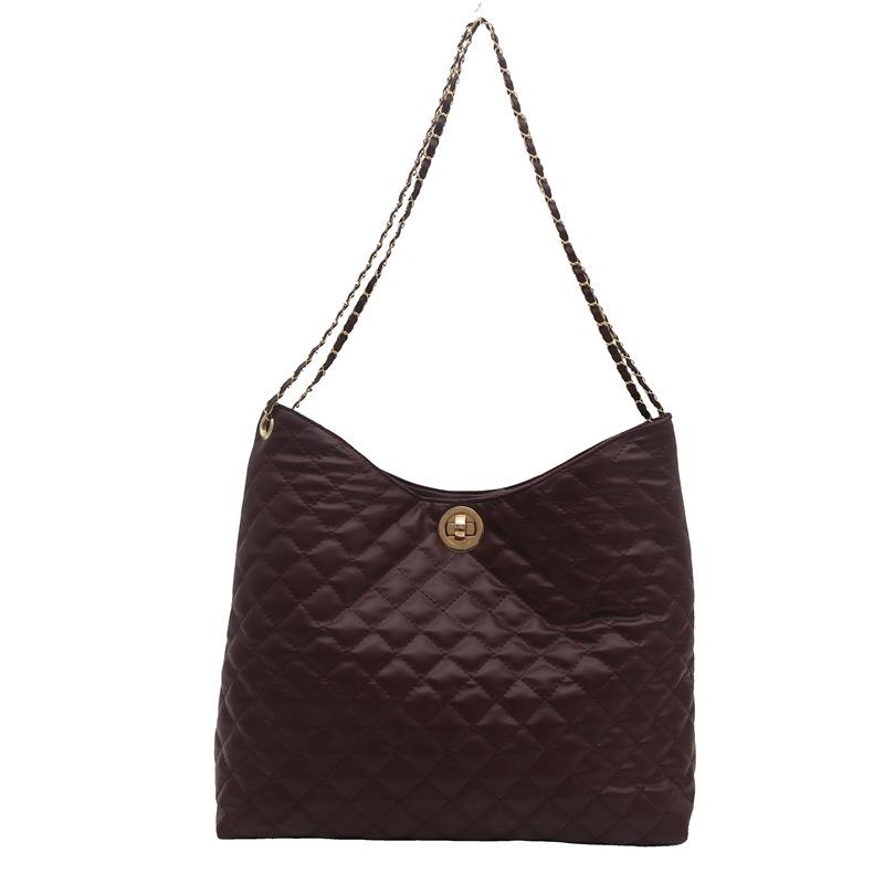 Сумка-тоут женская сумка большой емкости новая осенне-зимняя сумка Niche Diamond Chain модная сумка через плечо на одно плечо