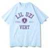 Футболка Lil Uzi Vert Eternal Atake 2 Мужская Женская из Чистого Хлопка Модная Футболка Рэпер Хип-Хоп Певец Футболка с Коротким Рукавом Одежда
