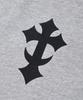 SAINTPAIN Sp Mini Cross Heavyweight Crop Short Sleeve Tee Melange Grey