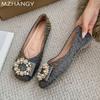 Модные женские туфли на плоской подошве с жемчужным принтом, модные туфли-лоферы для женщин 2024 года, модные зимние мягкие туфли для классических моделей, удобные туфли Mujer De Zapatillas