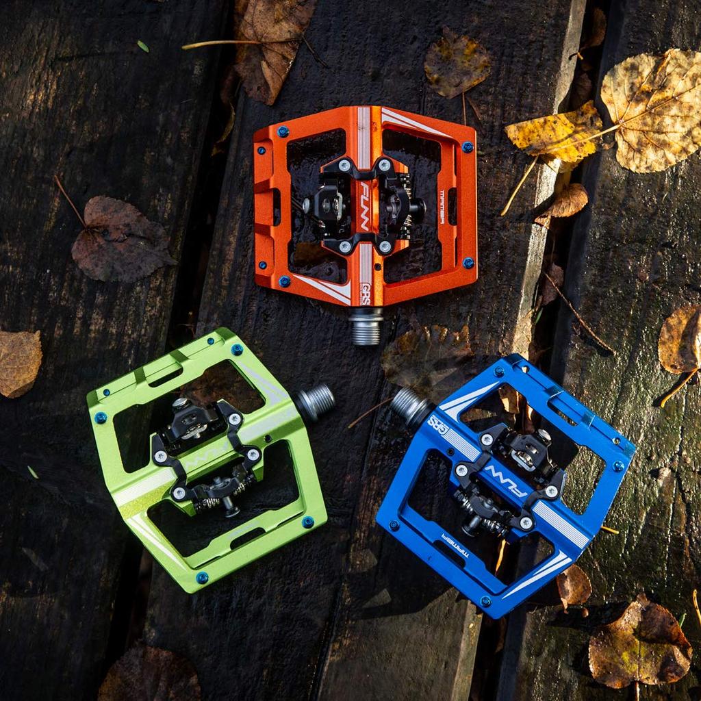 Funn Mamba Clipless Pedal Spring Двустороннее крепление SPD Подходит для горных велосипедов Набор, Механизм, Шип, Совместимость, Педаль, (MTB) (оранжевый)