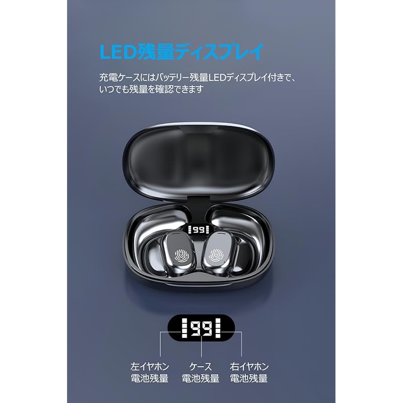 Наушники bluetooth беспроводные заушные крючки открытого типа OWS Bluetooth5.3 До 36 часов воспроизведения bluetooth Hi-Fi качество звука LED дисплей Type-C