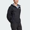 Adidas Terrex Xperior 2.5 Layer Light Casual Fashion Minimalist Slim Fit Hooded Waterproof Windbreaker Men Jacket Black KA5872