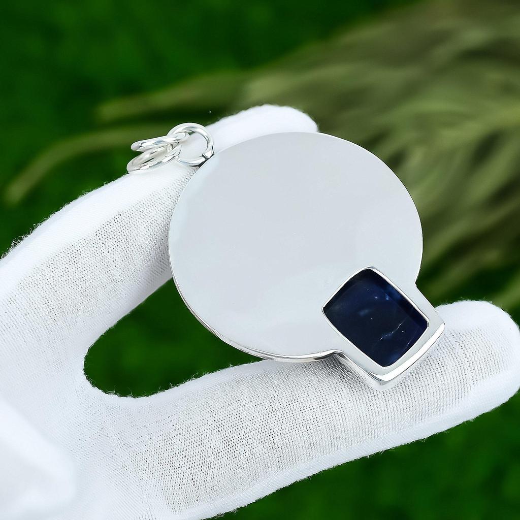 Memorial Day Sale Sterling Silver Sodalite Gemstone Wedding Handcrafted Pendant