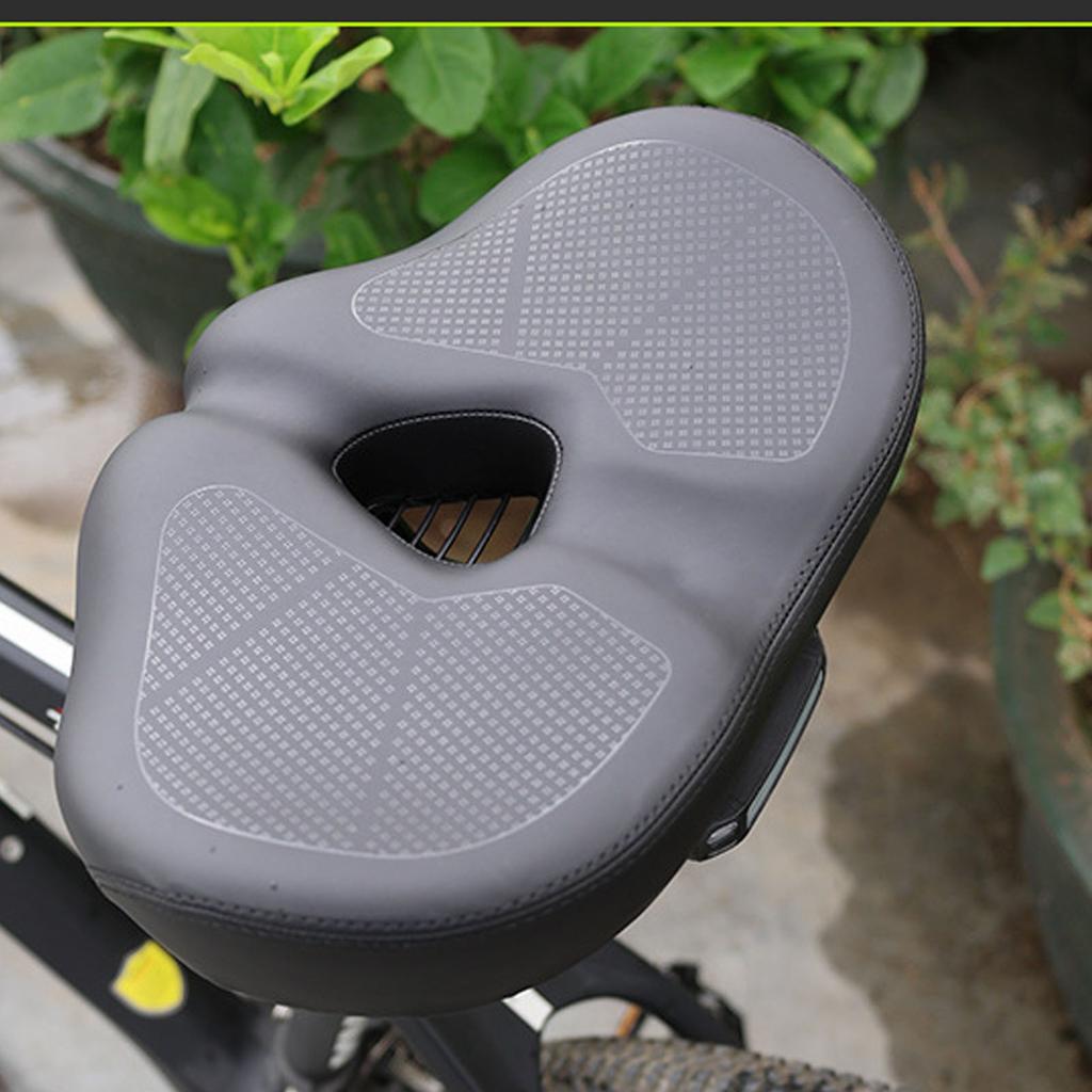 Bike Seat Cushion Enlarged and Thickened Waterproofing Foldable Comfortable Wide Bike Saddle for Cycling