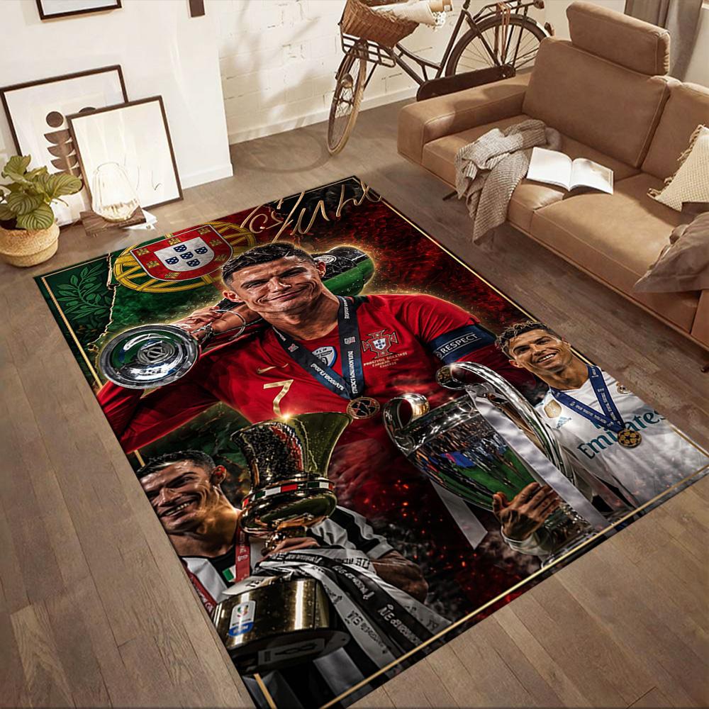 Cristiano Ronaldo 121 Floor Rug Office Rug Design for Balcony Study room Entryway Outdoor Anti-slip Rug Anime Office Decor Gift for Festivals