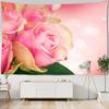 Peony Flower Tapestry Kawaii Wall Decor Home Bedroom Background Art Room Decor Carpet Living Room Tapestry