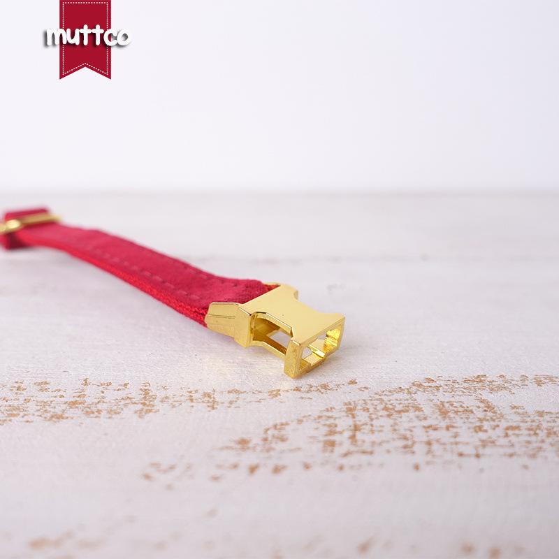 MUTTCO Утолщенный Мягкий Ошейник для Кошки с Платиновой Пряжкой UCC-020B