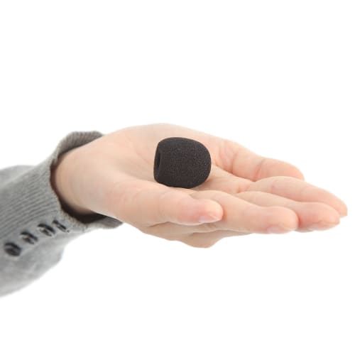 GONKISS Microphone Sponge Windscreen for Lapel Microphones, Large Speakers, 5-Piece Set, Black