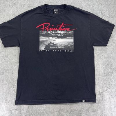 Мужская футболка Primitive Apparel XL Черный Хлопок Круглый вырез Успех - это Судьба