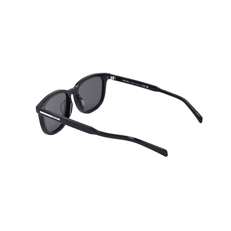 Prada Signature Irregular Shape Sunglasses Men sunglasses Black SPRA21-F-16K-08Z