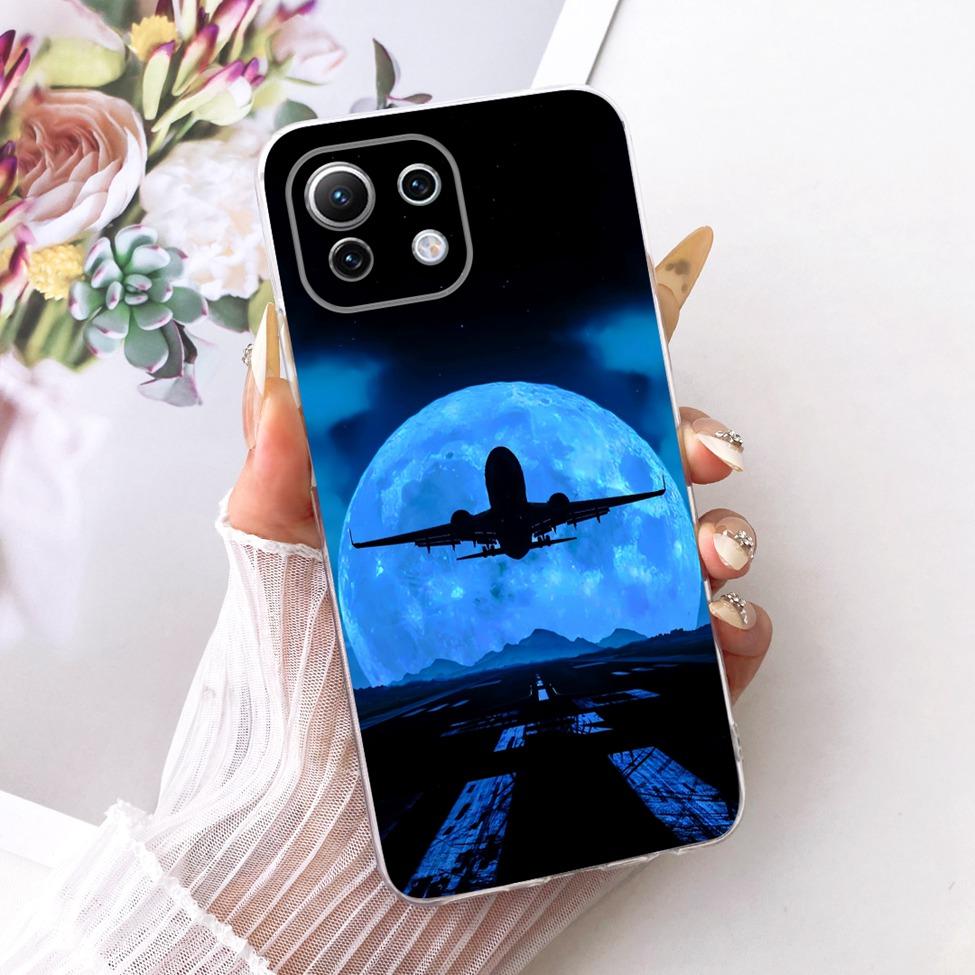 Clear Casing For Xiaomi Mi 11 Lite 4G Cover For Xiaomi Mi 11 Lite 5G Case Cute Cat Fashion Butterfly Funny Painted