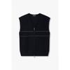 Men Color Block Stitch Zip Up Navy Knit Vest A515328065