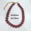Love Resin Heart Necklace Women Choker Gold Beads Stainless Steel White Red Green Coffee Beige Waterproof Diy Handmade