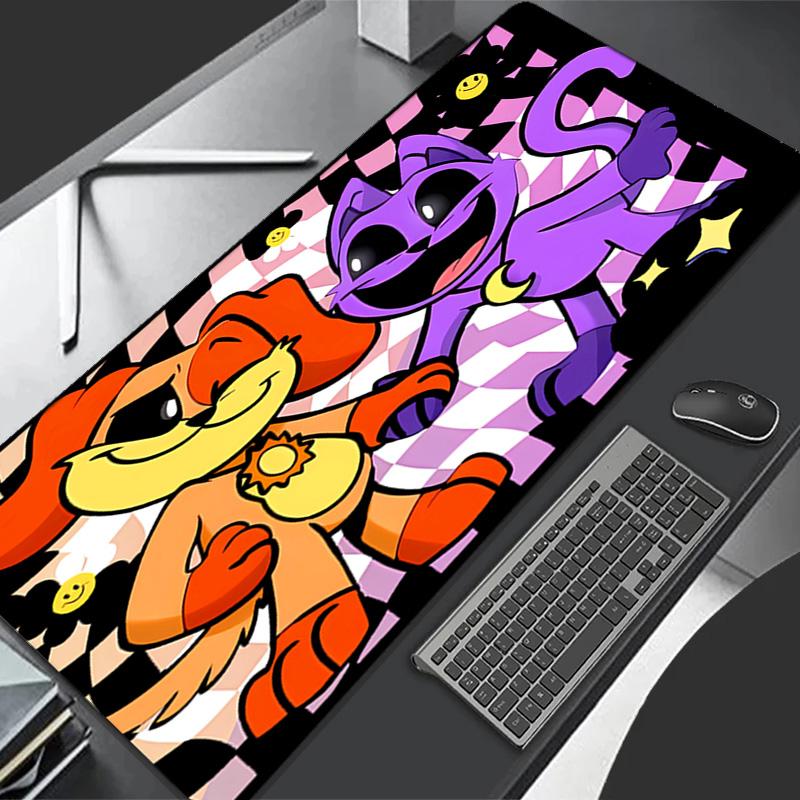 Smiling Critters1 Theme Premium Non-slip Mouse Pad with Stitched Edges,Durable Rubber Material,for Desktop & Gaming Great Gifts