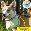 Складная миска для собак и кошек, силиконовая уличная миска для кормления домашних животных, посуда, аксессуары для кошек, аксессуары для путешествий и использования в помещении, переноска домашних животных