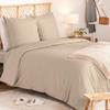 Housse de couette - Uni lin - 240 x 260 cm - 100% Percale de coton - 2 taies incluses - Oeko-Tex®