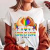 Женская мода Love Is Love Pride Print Футболка Летняя повседневная рубашка с коротким рукавом Топы больших размеров