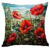 New Vintage Floral Pillowcase Creative Colored Glass Printed Home Sofa Car Cushion Pillowcase