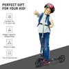 Kids Scooter Teenager Kick Scooter Foldable 4 Levels Adjustable Height With Rear Fender Brake For 7 14 Years