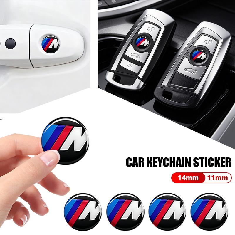 11/14mm Car Styling Remote Key Emblem Sticker For BMW E46 E39 E90 E60 E36 F30 F10 E34 E30 F20 E92 M3 M4 M5 X5 X6 Accessories OF8