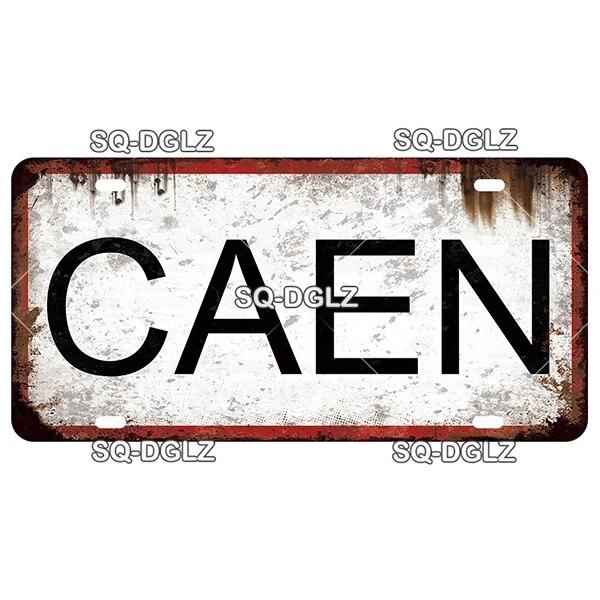 SQ-DGLZ Paris Bangde Road License Plate Warning Tin Sign State Wall Decoration Metal Sign Home Decor Painting Plaques Art Poster
