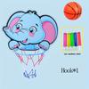 1pc Children's Basketball Stand Sports Toys Basketball Hoop Kit Cartoon Creative Animals Children's Hanging Portable