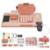 Игрушка кассовый аппарат Голосовая электронная ролевая игра Калькулятор кассира Детская развивающая игрушка Розовый