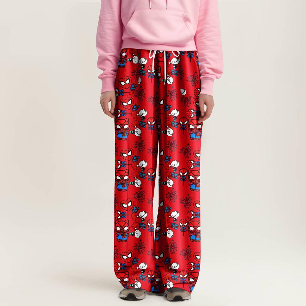 Anime Pajamas For Women Men Cartoon Unisex Couple All Over Print Bottoms Sleep Pajama Pants New Year Valentine Gifts