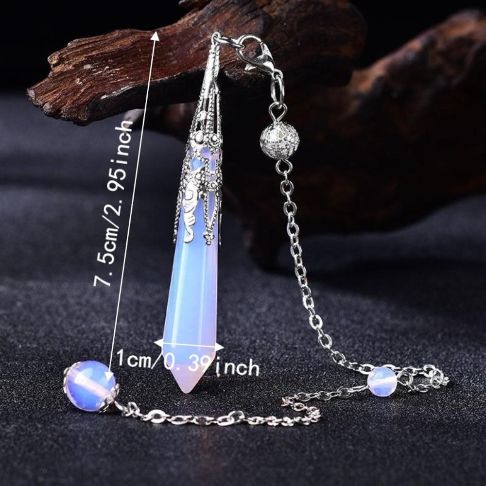 Energy Natural Crystal Pendulums Hexagon Cone Witch Spiritual Pendulos  Jewelry Gift