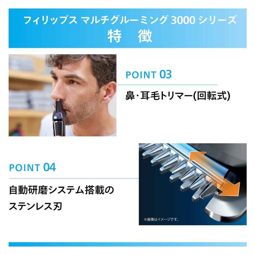 Philips Триммер для тела Multi Grooming 3000 Series Body Shaver в 1 волоске черного цвета (8 Машинка для стрижки/Триммер для бороды/Носорез) МГ3730/15