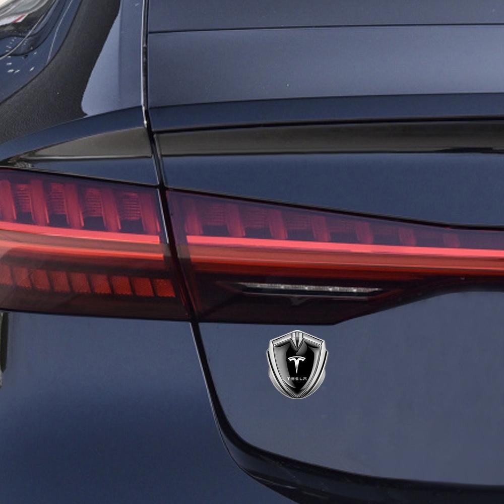 PXRP7 1Pcs Car Accessories Fender Body Metal Emblem Stickers For Tesla Model 3 Model S Model X Model Y 2020 2021 2022 Roadster Invader