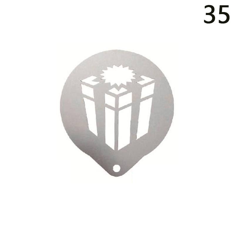 Форма для цветения из нержавеющей стали, необычная модель для штамповки кофе, утолщенный трафарет для распыления кофейной молочной пены