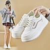Women's Casual Chunky Platform Sneakers Non-Slip Lace-Up Walking Shoes Comfortable Running Shoes PU Leather Athletic Workout Tennis Sneakers for Women