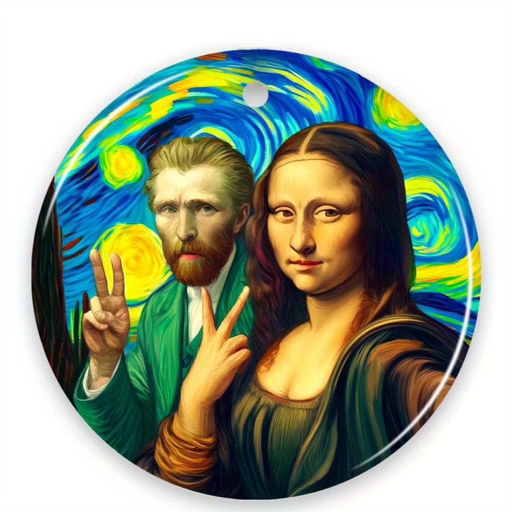 1 шт. 2D Плоская Деревянная Орнаментная Картина Маслом Девы Марии и Младенца Иисуса Нежных Объятий - 20 см