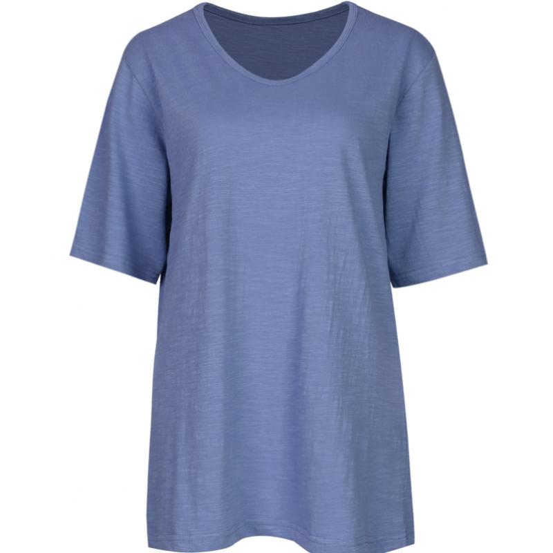 Shop Loose FiT Slub CoTTon V Neck ShorT sleeVe T shirT Black Dai Wsh 0521